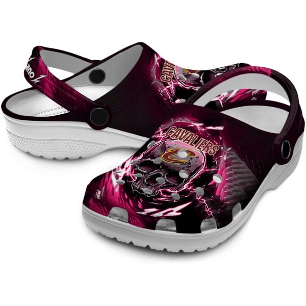personalized cleveland cavaliers gothic skull crocs premium grade