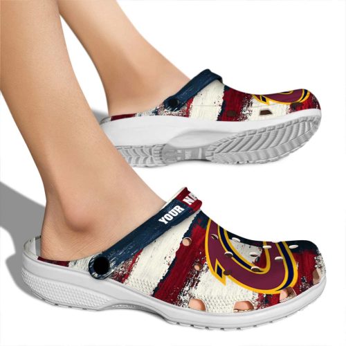 personalized cleveland cavaliers patriotic stripes crocs new arrival