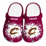 personalized cleveland cavaliers splatter background crocs fashion forward