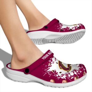 personalized cleveland cavaliers splatter background crocs new arrival