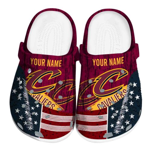 personalized cleveland cavaliers star spangled side pattern crocs fashion forward