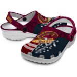 personalized cleveland cavaliers star spangled side pattern crocs fashion forward