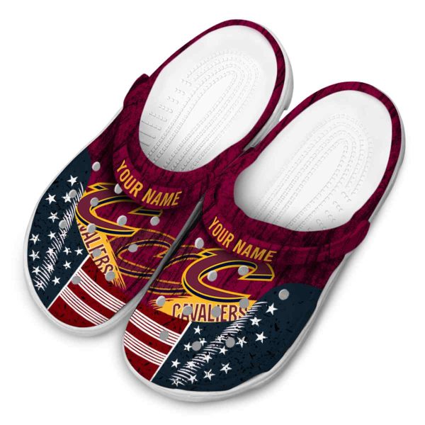 personalized cleveland cavaliers star spangled side pattern crocs top rated
