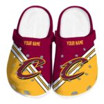 personalized cleveland cavaliers striped accents crocs fashion forward