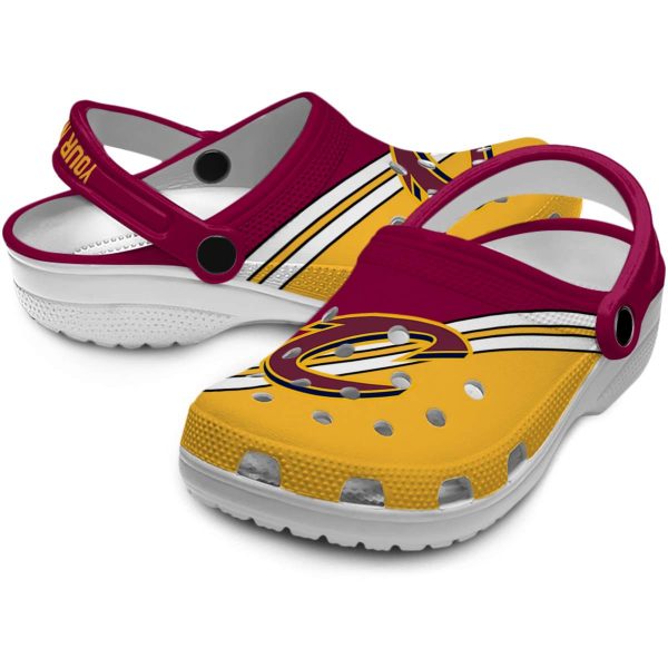 personalized cleveland cavaliers striped accents crocs premium grade
