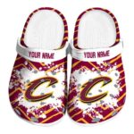personalized cleveland cavaliers zigzag paint burst crocs fashion forward