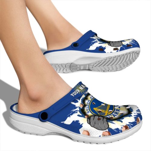 personalized golden state warriors gripping hand crocs new arrival