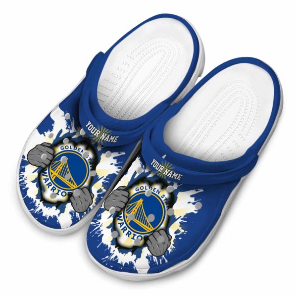 personalized golden state warriors gripping hand crocs top rated