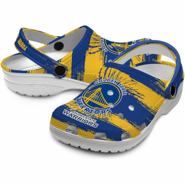 personalized golden state warriors paint splatter graphics crocs premium grade