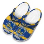 personalized golden state warriors paint splatter graphics crocs fashion forward