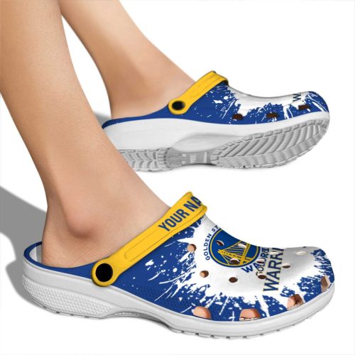 personalized golden state warriors splash art crocs new arrival