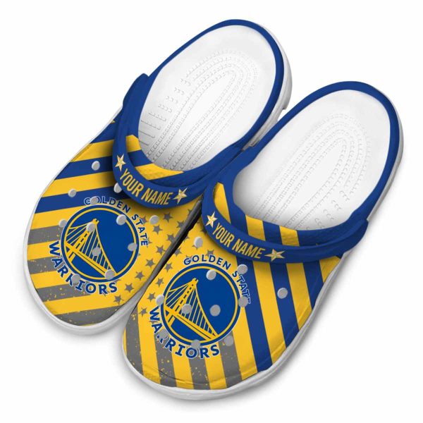 personalized golden state warriors star spangled graphic crocs top rated