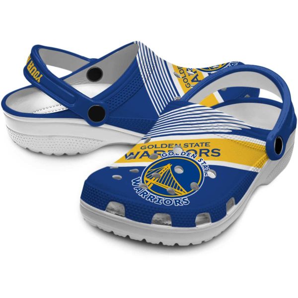 personalized golden state warriors vibrant dual tone crocs premium grade
