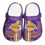 personalized los angeles lakers contrasting stripes crocs fashion forward
