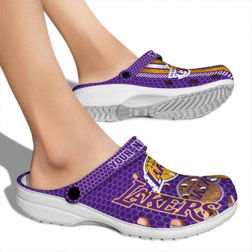 personalized los angeles lakers contrasting stripes crocs new arrival
