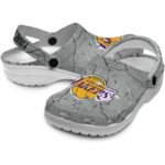 personalized los angeles lakers cracked texture crocs fashion forward