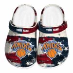 personalized new york knicks patriotic stripes crocs fashion forward
