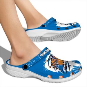 personalized new york knicks splash motif background crocs new arrival