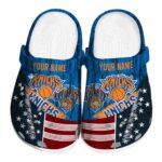 personalized new york knicks star spangled side pattern crocs fashion forward