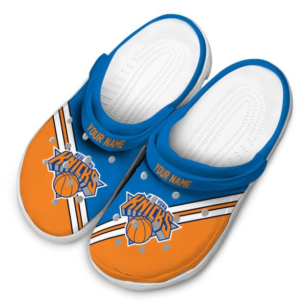 personalized new york knicks striped accents crocs top rated