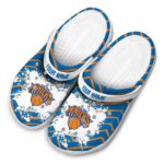 personalized new york knicks zigzag paint burst crocs fashion forward