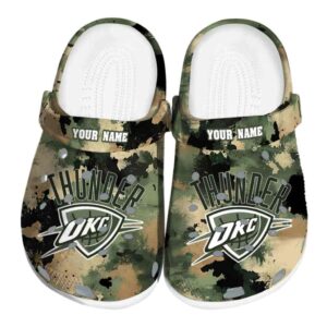 personalized oklahoma city thunder camouflage craze crocs fashion forward