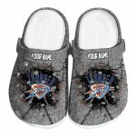 personalized oklahoma city thunder cracked ground texture crocs fashion forward