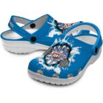 personalized oklahoma city thunder gripping hand crocs fashion forward