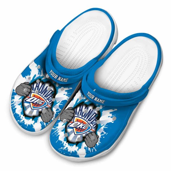 personalized oklahoma city thunder gripping hand crocs top rated