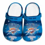 personalized oklahoma city thunder paint splatter graphics crocs fashion forward