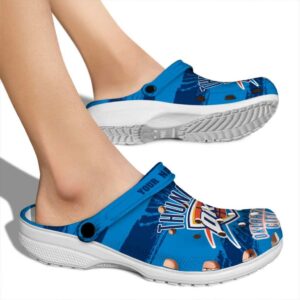 personalized oklahoma city thunder paint splatter graphics crocs new arrival