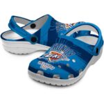 personalized oklahoma city thunder paint splatter graphics crocs fashion forward