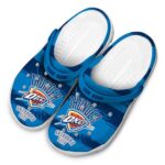 personalized oklahoma city thunder paint splatter graphics crocs fashion forward