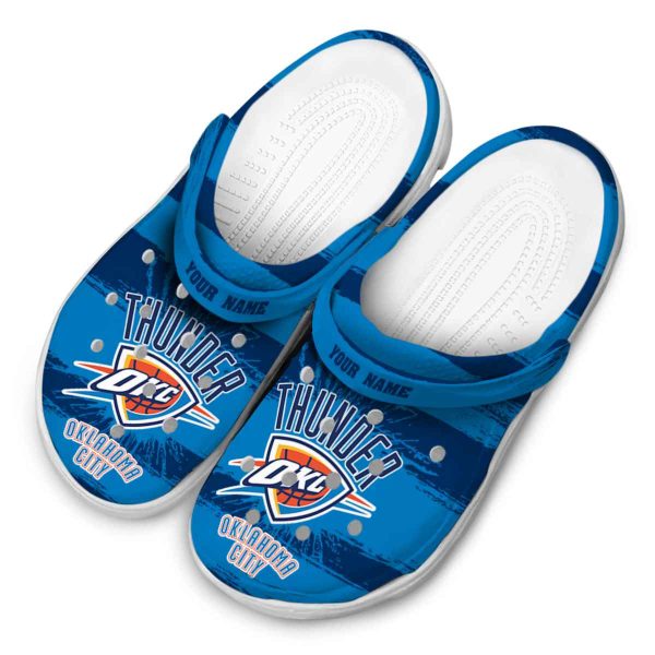 personalized oklahoma city thunder paint splatter graphics crocs top rated