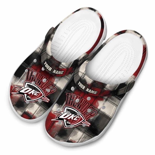 personalized oklahoma city thunder plaid fusion crocs top rated