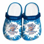 personalized oklahoma city thunder splash art crocs fashion forward