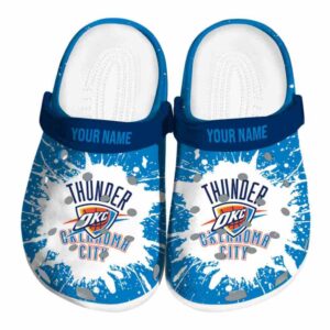 personalized oklahoma city thunder splash art crocs fashion forward