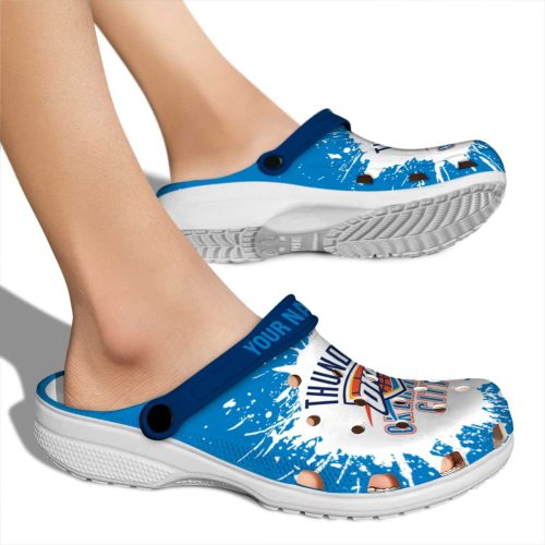personalized oklahoma city thunder splash art crocs new arrival