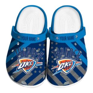 personalized oklahoma city thunder star spangled graphic crocs fashion forward