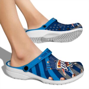 personalized oklahoma city thunder star spangled graphic crocs new arrival