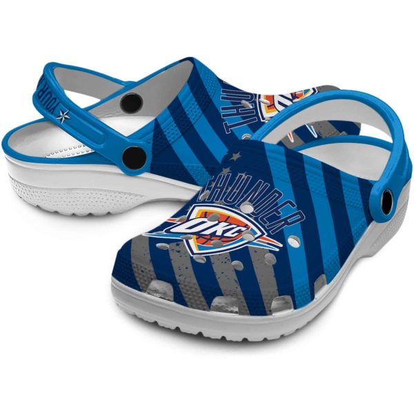 personalized oklahoma city thunder star spangled graphic crocs premium grade