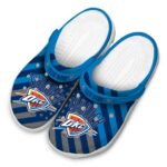 personalized oklahoma city thunder star spangled graphic crocs fashion forward