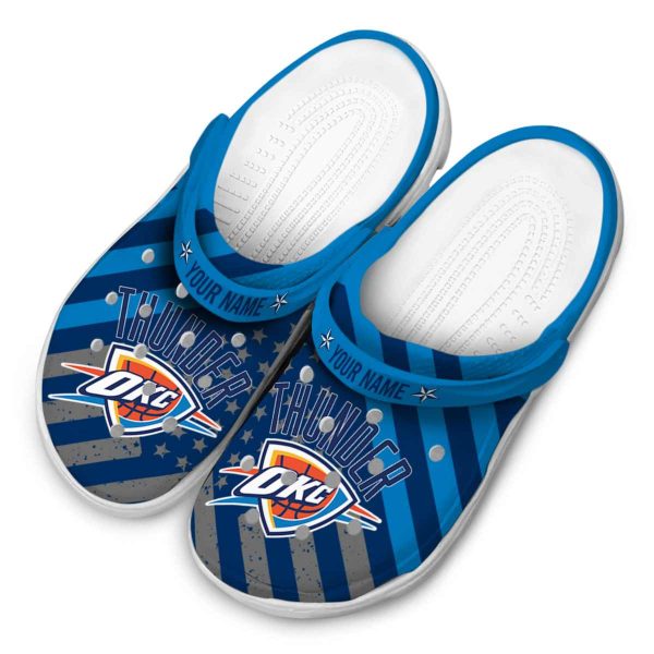 personalized oklahoma city thunder star spangled graphic crocs top rated