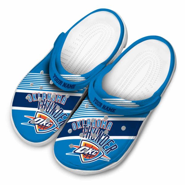 personalized oklahoma city thunder vibrant dual tone crocs top rated