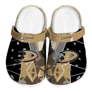 anaheim ducks geometric background clog best selling