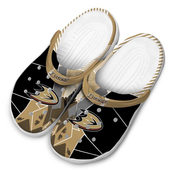 anaheim ducks geometric background clog latest model