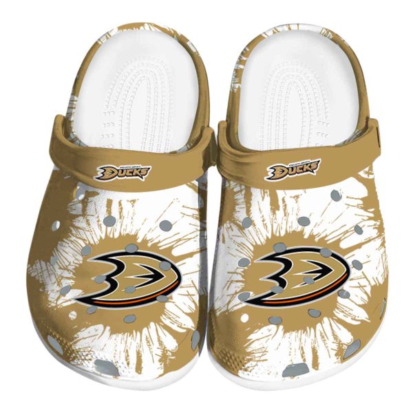anaheim ducks splatter graphics clog best selling