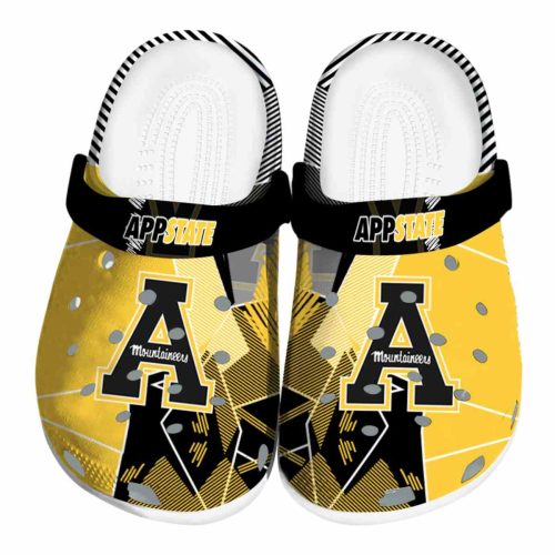 appalachian state mountaineers geometric background clog best selling