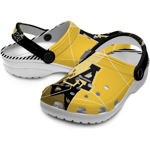 appalachian state mountaineers geometric background clog high quality