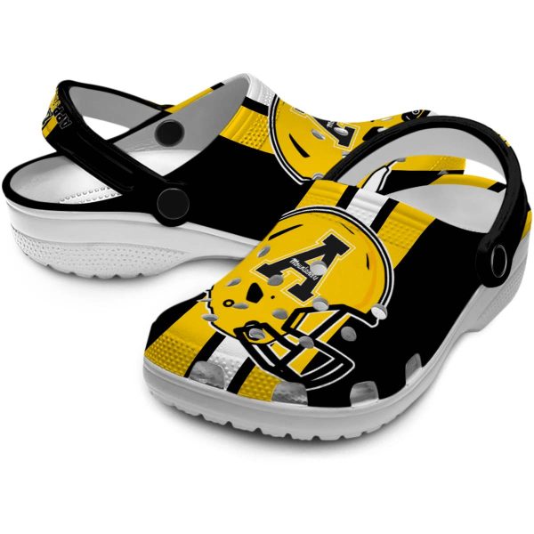 appalachian state mountaineers helmet stripes clog high quality
